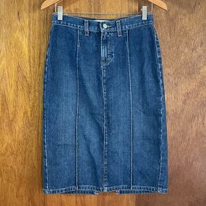 GAP Jean Pencil Skirt w Seam Detailing Sz 2